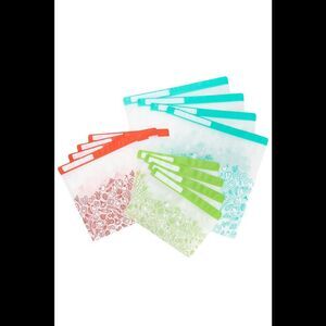 PrepSealer 12-Piece Reusable Food Saving Zip-Close Bags